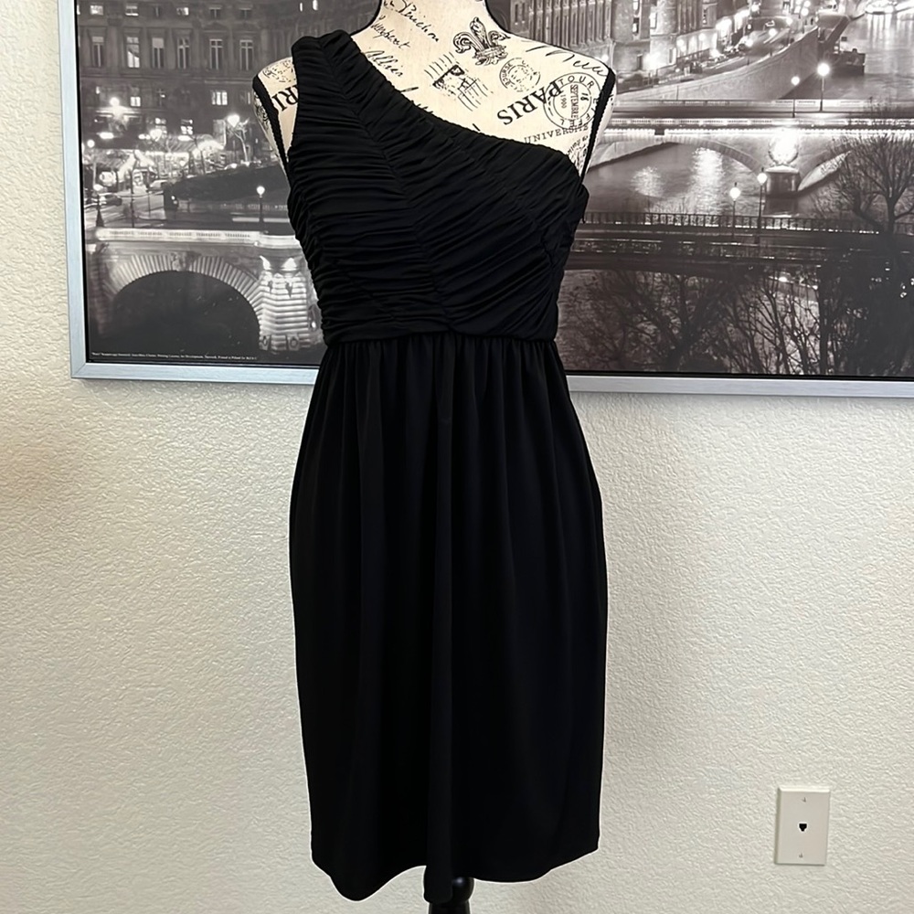 Gianni Bini XS Black One Shoulder Dress